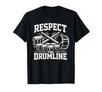 Respect The Drumline Marching Band Percussion T-Shirt