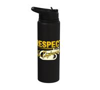 Respect The Euphonium Baritone Marching Band Stainless Steel Insulated Water Bottle