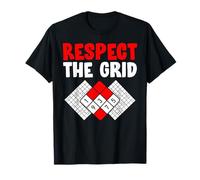 Respect The Grid Funny Board Games Quiz Sudoku Lovers T-Shirt