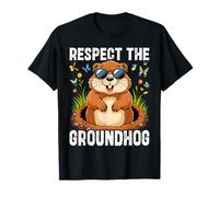 Respect The Groundhog Vintage Ground Hog Day T-Shirt