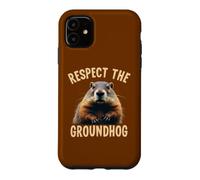 Respect the Groundhog Woodchuck Photo For Ground-Hog Lover Case for iPhone 11