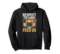 Respect The Hands That Feed Us Farm Pride Field Farming Pullover Hoodie