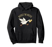 Respect The Hustle Funny Goose Meme Duck Butter Baking Pullover Hoodie