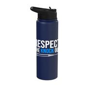 Respect The Knock Out - Nurse Anesthetist Anesthesia Stainless Steel Insulated Water Bottle