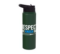 Respect The Knock Out - Nurse Anesthetist Anesthesia Stainless Steel Insulated Water Bottle