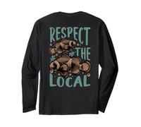 Respect The Local Clownfish Reef Life Backprint Long Sleeve T-Shirt