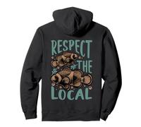 Respect The Local Clownfish Reef Life Backprint Pullover Hoodie