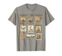 Respect The Local Wildlife Postage Stamp T-Shirt