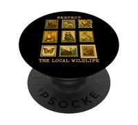 Respect The Local Wildlife Stamp Nature Animal National Park PopSockets Adhesive PopGrip
