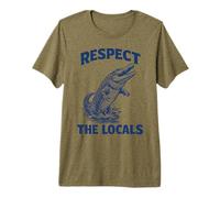 Respect The Locals Alligator Wildlife Nature Lover Premium T-Shirt