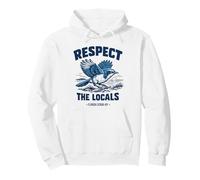 Respect The Locals Florida Scrub-Jay Birdwatcher Bird Lover Pullover Hoodie