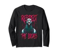 Respect The Locals Funny Pigeon Bird Long Sleeve T-Shirt