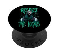 Respect The Locals Funny Pigeon Bird PopSockets Adhesive PopGrip