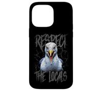 Respect The Locals Funny Seagull Seaside Case for iPhone 14 Pro Max