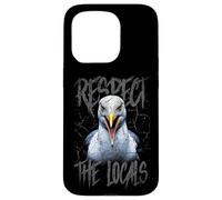 Respect The Locals Funny Seagull Seaside Case for iPhone 15 Pro