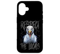 Respect The Locals Funny Seagull Seaside Case for iPhone 16