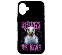 Respect The Locals Funny Seagull Seaside Case for iPhone 16 Plus