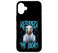 Respect The Locals Funny Seagull Seaside Case for iPhone 16 Plus