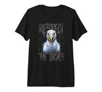 Respect The Locals Funny Seagull Seaside Premium T-Shirt