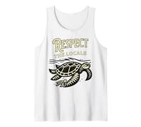 Respect The Locals Sea Turtle - Ocean Conservation Tank Top