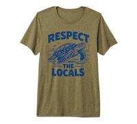 Respect The Locals Sea Turtle Ocean Life Beach Lover Premium T-Shirt