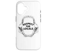 Respect The Locals Shark Jaw For Shark Lover Funny Sarcastic Case for iPhone 16