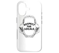 Respect The Locals Shark Jaw For Shark Lover Funny Sarcastic Case for iPhone 17