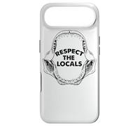 Respect The Locals Shark Jaw For Shark Lover Funny Sarcastic Case for iPhone Air
