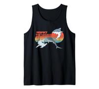 Respect the Locals Tiger Hammerhead White Shark Tank Top