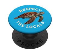 Respect the Locals: Unique Sea Turtle Design PopSockets Adhesive PopGrip