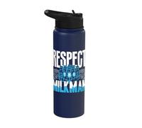 Respect The Milkman Dairy Farmer Everyday Legend Stainless Steel Insulated Water Bottle