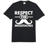 Respect The Moustaches Bearded Man Beardy Hipster Beard Comfort Colors Adult Heavyweight T-Shirt