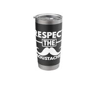 Respect The Moustaches Bearded Man Beardy Hipster Beard Stainless Steel Insulated Tumbler