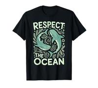Respect The Ocean Marine Biology Shark Whale Conservation T-Shirt