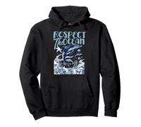 Respect the Ocean | Marine Harmony Art Pullover Hoodie