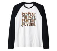 Respect The Past Protect The Future Native American Raglan Baseball Tee