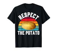 Respect The Potato Funny Root Vegetable Man Woman Gifts T-Shirt