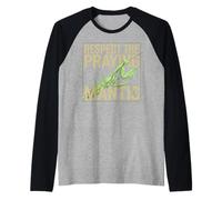 Respect The Praying Mantis Insect Nature Enthusiast Raglan Baseball Tee