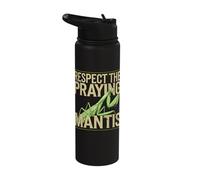 Respect The Praying Mantis Insect Nature Enthusiast Stainless Steel Insulated Water Bottle