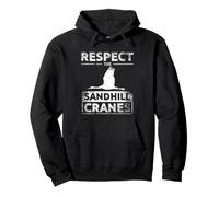 Respect The Sandhill Crane Birdwatching Wildlife Bird Pullover Hoodie