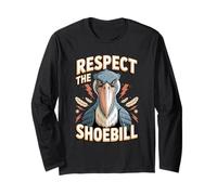 Respect the Shoebill Stork Bird Lover Long Sleeve T-Shirt