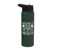 Respect The Spirit Medium Ghost Investigator Stainless Steel Insulated Water Bottle