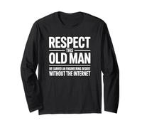 Respect This Old Man - Funny Retired Senior Engineer Long Sleeve T-Shirt