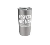 Respect This Old Man - Funny Retired Senior Engineer Stainless Steel Insulated Tumbler
