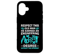 Respect This Old Man He Earned An Engineering Degree funny Case for iPhone 16