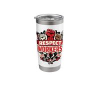 Respect Workers May Day Labour Rights Best Employee Raise Stainless Steel Insulated Tumbler