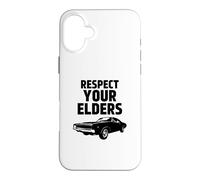 Respect Your Elders Funny Car Guy Classic Muscle Car Racer Case for iPhone 16 Plus
