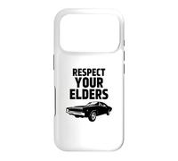 Respect Your Elders Funny Car Guy Classic Muscle Car Racer Case for iPhone 17 Pro