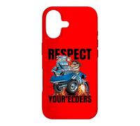 Respect Your Elders Funny Classic Car Cartoon Illustration Case for iPhone 17