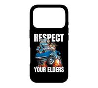 Respect Your Elders Funny Classic Car Cartoon Illustration Case for iPhone 17 Pro